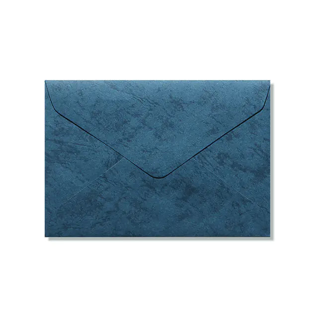 Handmade Blue Cowhide Envelopes for DIY Invitations