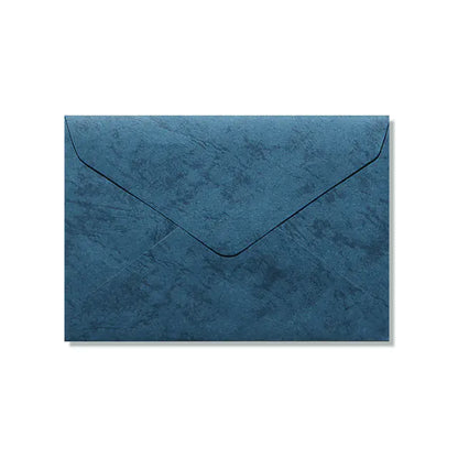 Handmade Blue Cowhide Envelopes for DIY Invitations