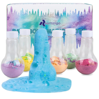 Kids Bath Bombs 6 Pack Fizzy Bubble Bath Explosions Large Bubble Volume Colorful Burst Bath Bombs for Kids Scientific & Magical Bath Time Buddy Fun & Educational Kids Bath Experience