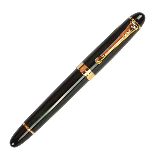 Metal Water-Based Ballpoint Pen and Marble Fountain Pen