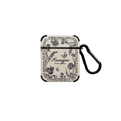 Retro French Rose AirPods Case for Wireless Earbuds