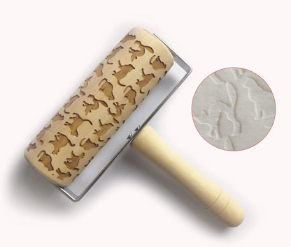 Christmas Print Eco-Friendly Kitchenware Rolling Pin