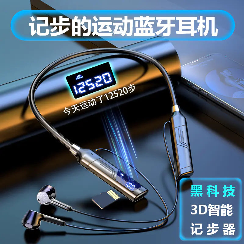Smart Digital Display Neckband Wireless Earbuds
