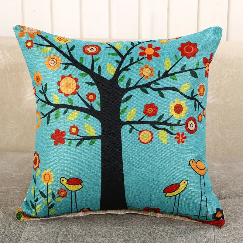 Linen Printed Pillows for Car and Couch Decoration
