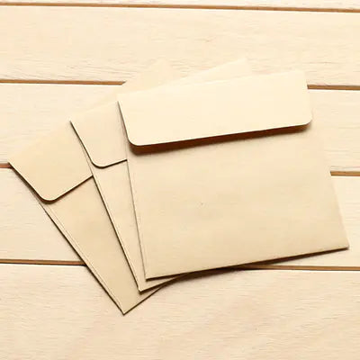Mini Blank Kraft Paper Square Envelopes