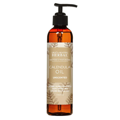 Calendula Oil with Licorice Jojoba Fragrance Free Unscented Facial Cleansing Moisturizing Eczema & Sensitive Skin Cold Pressed Oils Recycled Plastic Ora’s Amazing Herbal 7.5 Oz Full Size