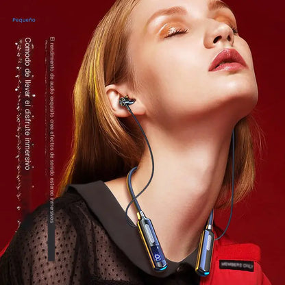 Smart Digital Display Neckband Wireless Earbuds