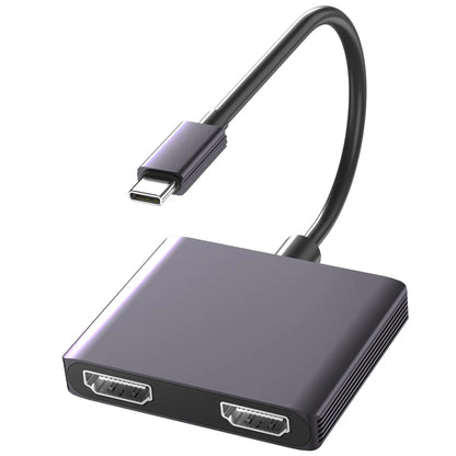 USB C to Dual HDMI Adapter for 2 Monitors HDMI Splitter for Dual Monitors Docking Station Dual Monitor Laptop Connected to Two Monitors Dual Monitor Adapter Extended Display (Only Support Windows)